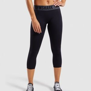 Gymshark Cropped Flex - Black/Charcaol